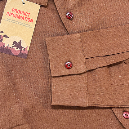 Men's Summer Fashion Slub Linen Long Sleeve Shirt MTA1184G6P