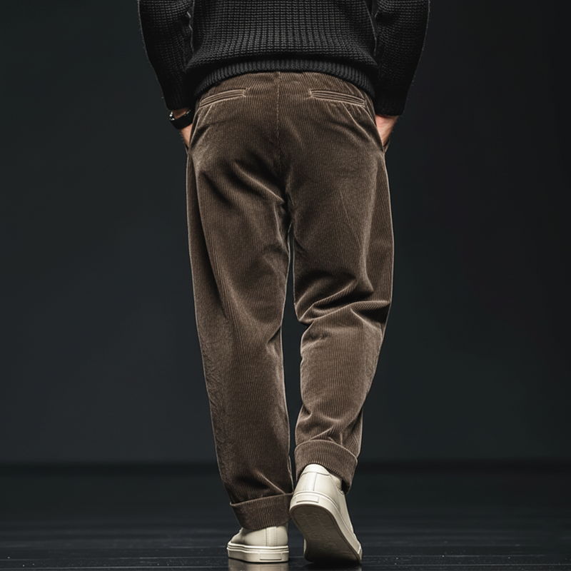 Men's Classic Coffee Corduroy Casual Pants MTA2456J4U