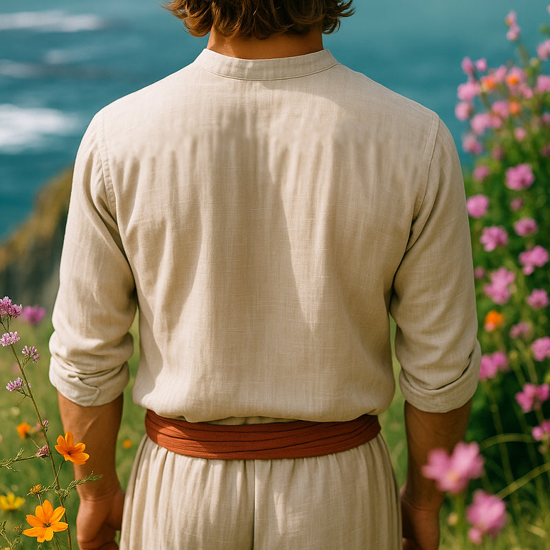 【24-hour shipping out】Men's Casual Vintage Embroidered Long Sleeve Shirt 42024025TO