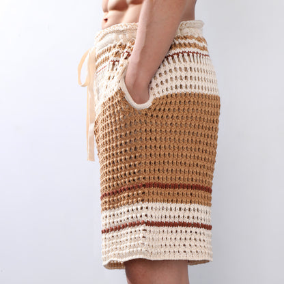 【24-hour shipping out】Men's Holiday Braided Beach Shorts MTA2138C6P