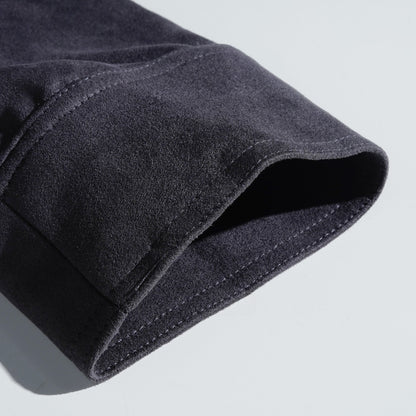 Men's Vintage Suede Single Breasted Stand Collar Jacket 65731063Y