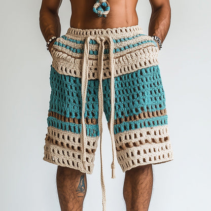 【24-hour shipping out】Men's Holiday Braided Beach Shorts MTA2138C6P