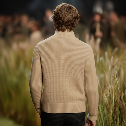 Men's Classic Casual Stand Collar Button-Up Cardigan MTA0824K1K