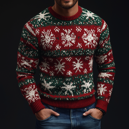 Men's Retro Casual Christmas Crew Neck Sweater MTA0570K6TO