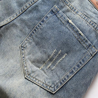 Men's Thin Ripped Straight Pants Loose Shorts 67519672M