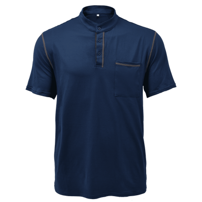 【24-hour shipping out】Men's Casual Colorblock Henley Collar Cotton Short Sleeve T-Shirt 53275107Y