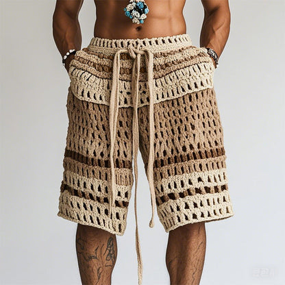 【24-hour shipping out】Men's Holiday Braided Beach Shorts MTA2138C6P