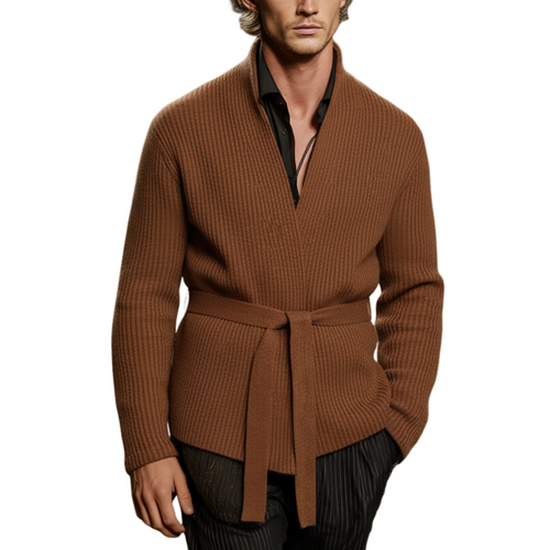 Men's Classic Retro Belted Knit Cardigan MTA0701K2K