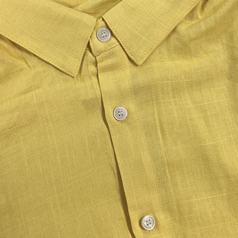 Men's Summer Fashion Slub Linen Long Sleeve Shirt MTA1184G6P