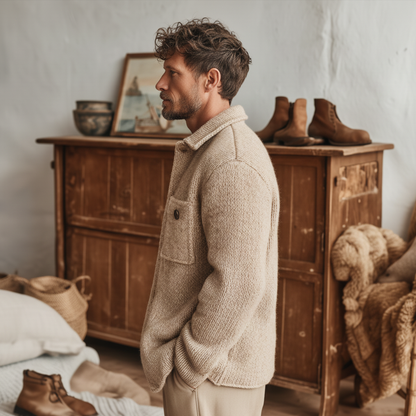 Men's Classic Casual Shirt-Style Cardigan MTA2575J9K